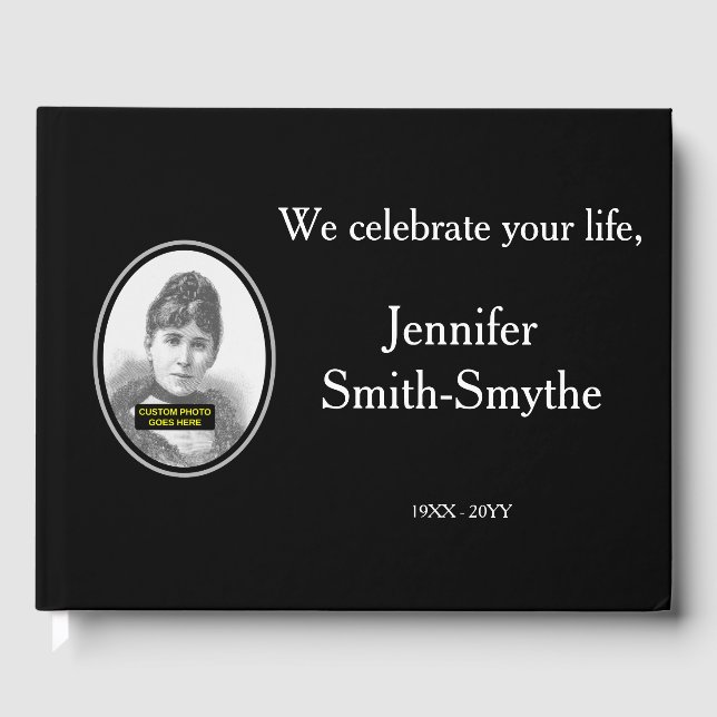 Livro De Visitas Funeral Básico e Simples/Guestbook Memorial (Frente)