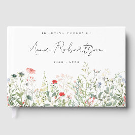 Livro De Visitas Funeral do Serviço Memorial de Wildflower