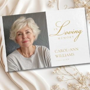 Livro De Visitas Funeral Elegante, Foto "In Loving Memory"