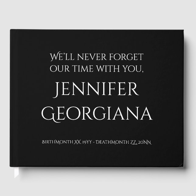 Livro De Visitas Funeral Elegante/Livro de Convidados Memorial (Frente)