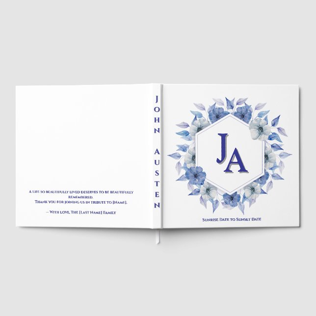 Livro De Visitas Funeral Guest Book (Completo)