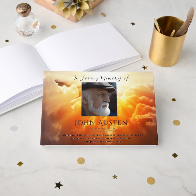 Livro De Visitas Funeral Guest Book (Frente aberta)