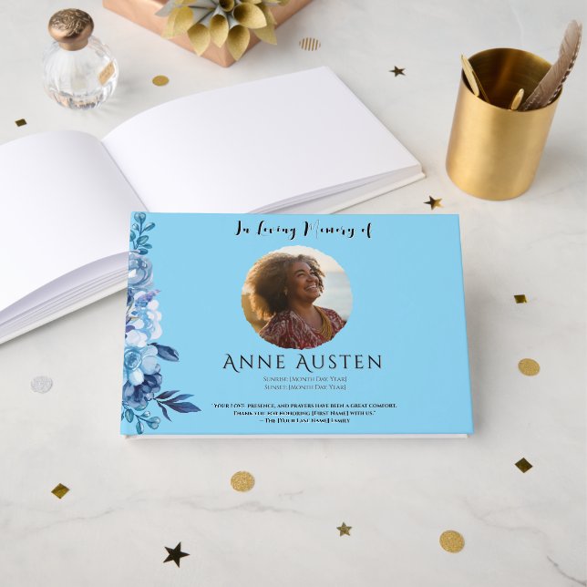 Livro De Visitas Funeral Guest Book (Frente aberta)