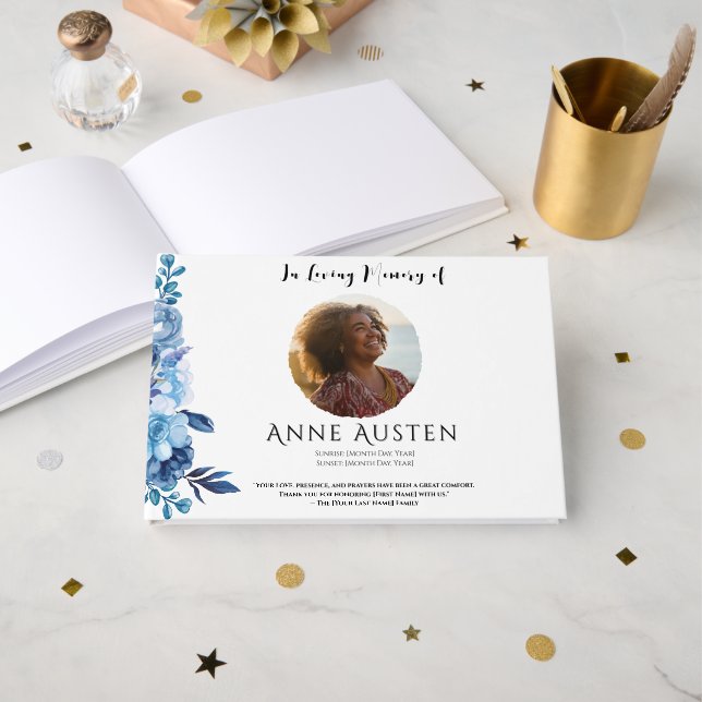 Livro De Visitas Funeral Guest Book (Frente aberta)