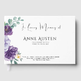 Livro De Visitas Funeral Guest Book - Editable 