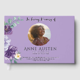 Livro De Visitas Funeral Guest Book - Editable 