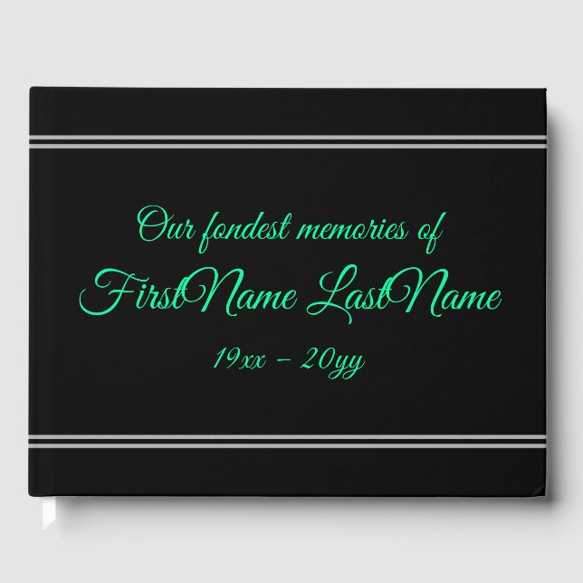 Livro De Visitas Funeral/Guestbook Elegante mínimo (Frente)