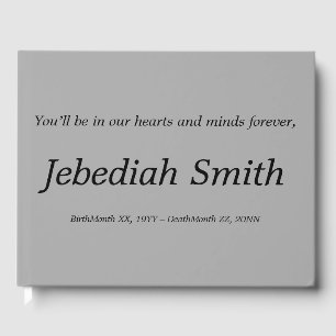 Livro De Visitas Funeral/Guestbook Simples e Prejudicial