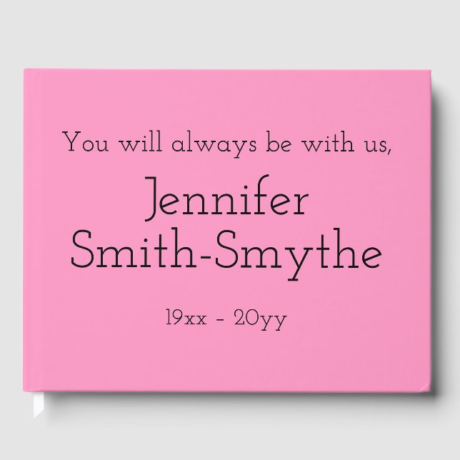 Livro De Visitas Funeral/Livro de Convidados Mínimo e Básico (Frente)