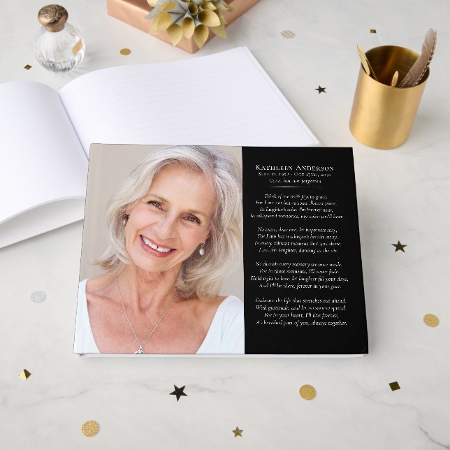 Livro De Visitas Funeral Memorial do Poema Fotográfico Negro (Frente aberta)