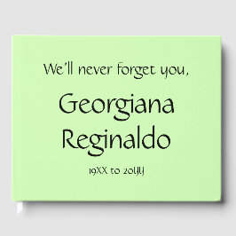Livro De Visitas Funeral Personalizado/Guestbook Elegante