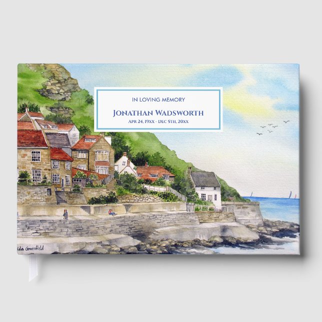 Livro De Visitas Funeral Runswick Bay North Yorkshire Inglaterra (Frente)