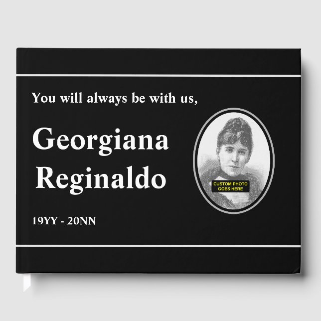 Livro De Visitas Funeral Simples e Simples/Guestbook Memorial (Frente)