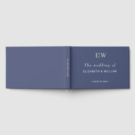 Livro De Visitas Futuro Simples Elegante com Casamento Monograma