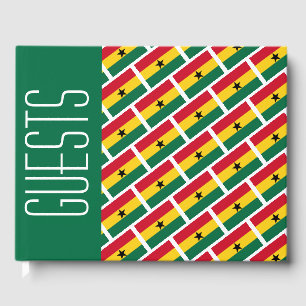 Livro De Visitas GANA FLAG Patriótico Personalizado GREEN Ghanaian