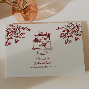 Livro De Visitas Garabatos/Desenhos à Mão Casamento