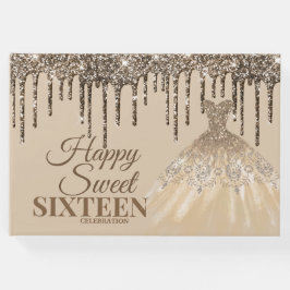 Livro De Visitas Garota Brilhando Brilhante Grelha Grelha Doce 16 A