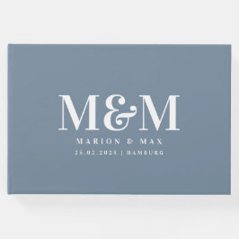 Livro De Visitas Gästebuch Dusty Blue 01