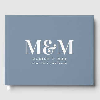 Livro De Visitas Gästebuch Dusty Blue 01