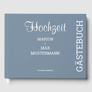 Livro De Visitas Gästebuch Hochzeit Dusty Blue 01
