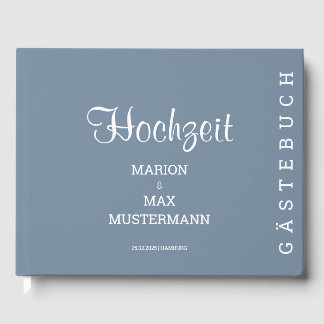 Livro De Visitas Gästebuch Hochzeit Dusty Blue 01