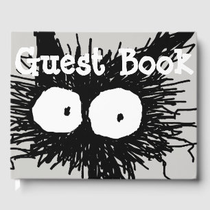 Livro De Visitas Gatinho Unkempt preto GabiGabi