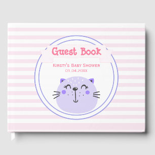 Livro De Visitas Gato Roxo Chá de fraldas