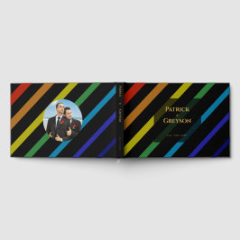 Livro De Visitas Gay Men Wedding Elegant Rainbow Photo