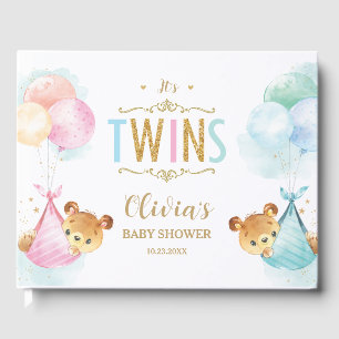 Livro De Visitas Gêmeas bonitas Garota Menininha Ursinho de Teddy C