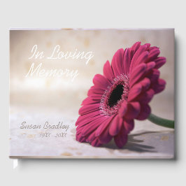 Livro De Visitas Gerbera Funeral Memorial Lembrança Convidado
