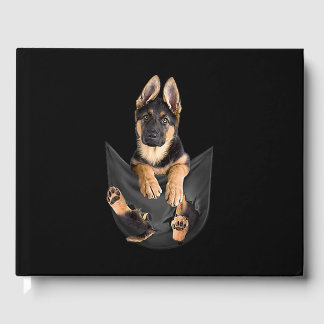 Livro De Visitas German shepherd No Sopro De Cachorro Engraçado De