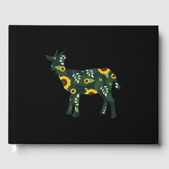 Livro De Visitas Girassol Floral Goat Kid Hawaiian (Frente)