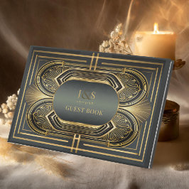 Livro De Visitas Glam Art Deco Wedding ID1033