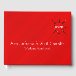Livro De Visitas Glamour Vermelho Simplesmente Elegante Personaliza