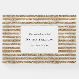 Livro De Visitas Glitter Dourado Rasgos