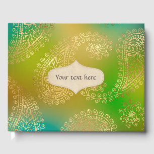 Livro De Visitas Gold Foil Arabe