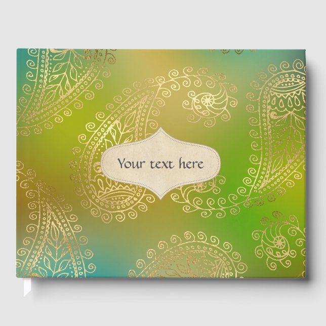 Livro De Visitas Gold Foil Arabe (Frente)