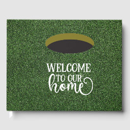 Livro De Visitas Golf Bem-vindo ao nosso golfista doméstico com gra