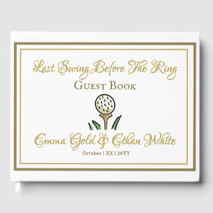 Livro De Visitas Golf Dourado e White Foto de Atividade de Fim de S