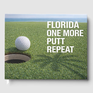 Livro De Visitas Golf Florida temático com bola no verde