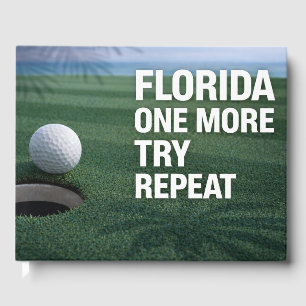 Livro De Visitas Golf Florida temático com bola no verde