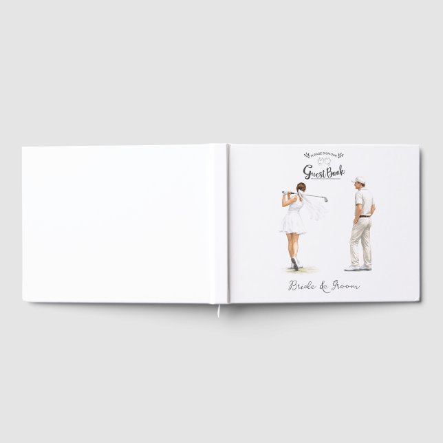 Livro De Visitas Golf guest book  for golfers Wedding Party (Completo)