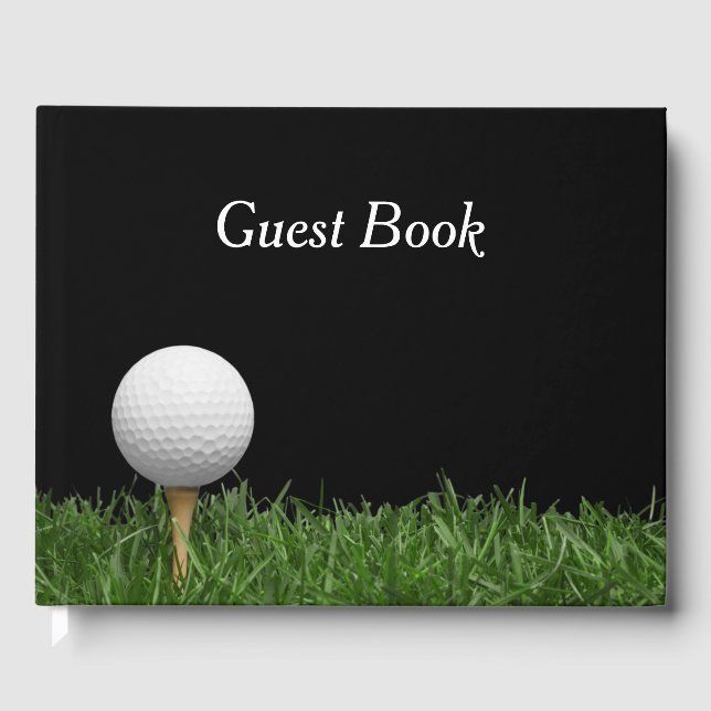Livro De Visitas Golf Guest book sobre fundo negro (Frente)