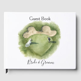 Livro De Visitas Golf Let's Par tee with Bride and Groom Wedding 
