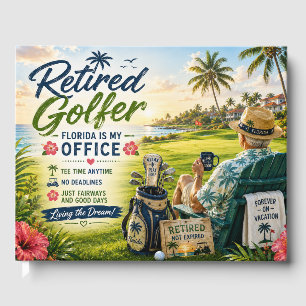 Livro De Visitas Golf na Flórida com tema de bola no verde
