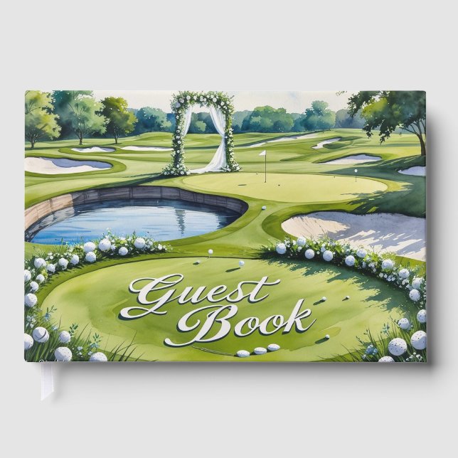 Livro De Visitas Golf Weding Themed Guest Book (Frente)