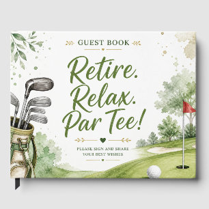 Livro De Visitas Golfe Aposentadoria aposentar-se relaxar por tee