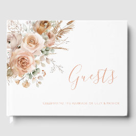 Livro De Visitas Gorgeous Boho Floral Wedding