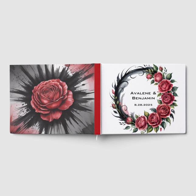 Livro De Visitas Gothic Rose Wedding Frame (Completo)