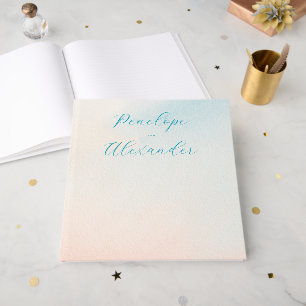 Livro De Visitas Gradiente Pastel Sereno com Estrelas